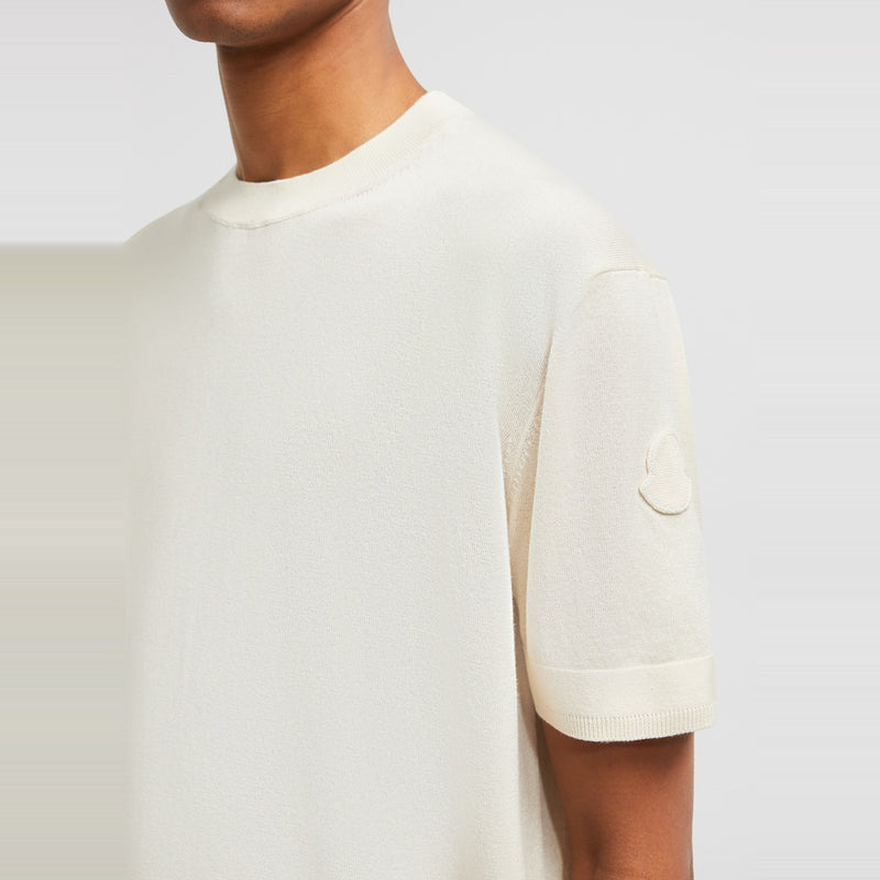 SILK & COTTON KNIT T-SHIRT