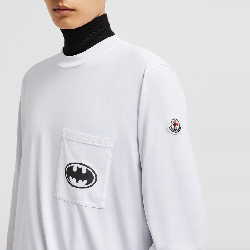 BATMAN MOTIF LONG SLEEVE COTTON T-SHIRT