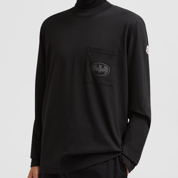 BATMAN MOTIF LONG SLEEVE COTTON T-SHIRT