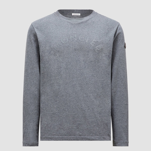 RUBBERIZED LOGO COTTON LONG SLEEVE T-SHIRT