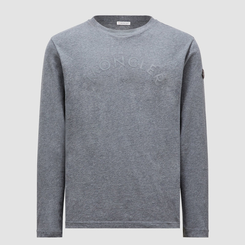 RUBBERIZED LOGO COTTON LONG SLEEVE T-SHIRT