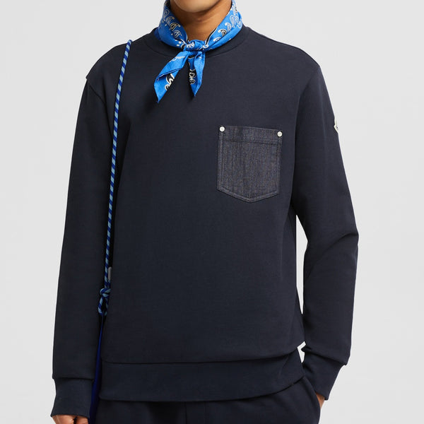 COTTON & DENIM SWEATSHIRT