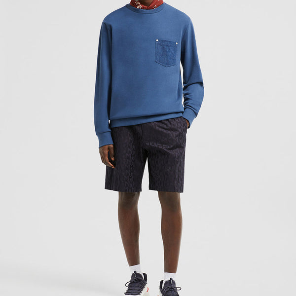 COTTON & DENIM SWEATSHIRT