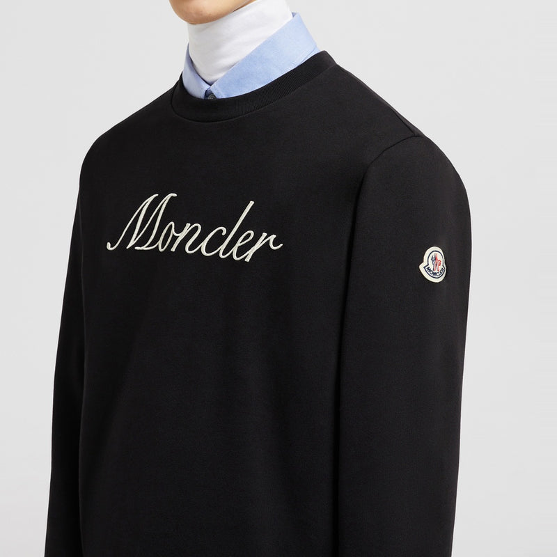 EMBROIDERED LOGO COTTON SWEATSHIRT