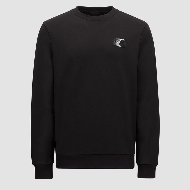 FADED LOGO MOTIF COTTON SWEATSHIRT