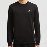 FADED LOGO MOTIF COTTON SWEATSHIRT