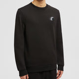 FADED LOGO MOTIF COTTON SWEATSHIRT