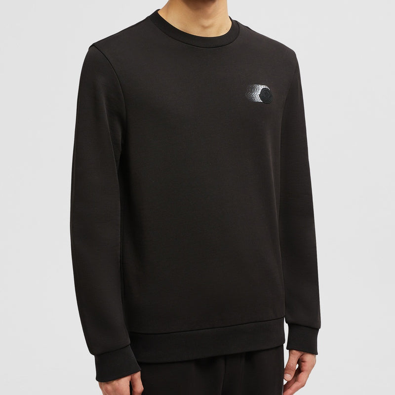 FADED LOGO MOTIF COTTON SWEATSHIRT