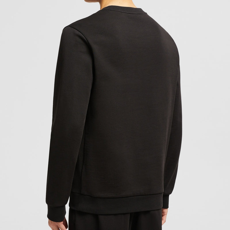FADED LOGO MOTIF COTTON SWEATSHIRT