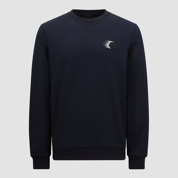 FADED LOGO MOTIF COTTON SWEATSHIRT