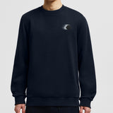 FADED LOGO MOTIF COTTON SWEATSHIRT