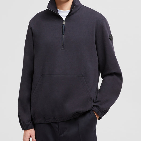 COTTON HALF-ZIP SWEATSHIRT