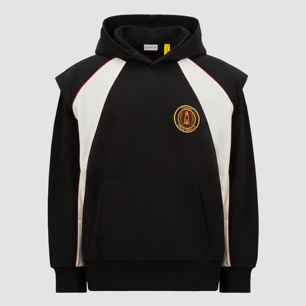 MONCLER X PALM ANGELS LOGO COTTON HOODIE