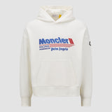 MONCLER X PALM ANGELS RACING LOGO COTTON HOODIE