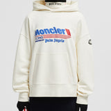 MONCLER X PALM ANGELS RACING LOGO COTTON HOODIE