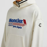 MONCLER X PALM ANGELS RACING LOGO COTTON HOODIE