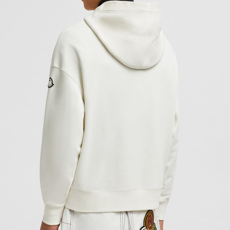 MONCLER X PALM ANGELS RACING LOGO COTTON HOODIE
