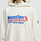 MONCLER X PALM ANGELS RACING LOGO COTTON HOODIE