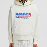 MONCLER X PALM ANGELS RACING LOGO COTTON HOODIE