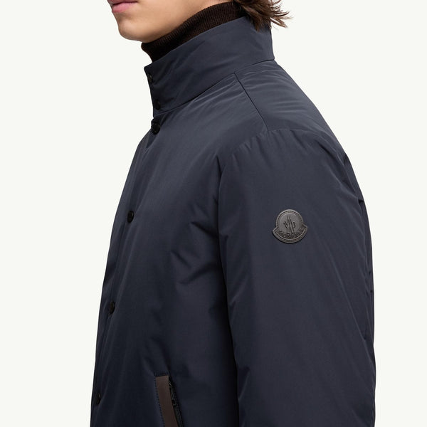 Lanques Leather-Trimmed Short Down Jacket