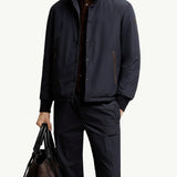 Lanques Leather-Trimmed Short Down Jacket