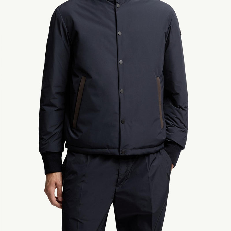 Lanques Leather-Trimmed Short Down Jacket