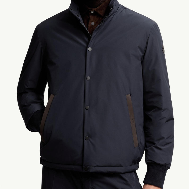 Lanques Leather-Trimmed Short Down Jacket