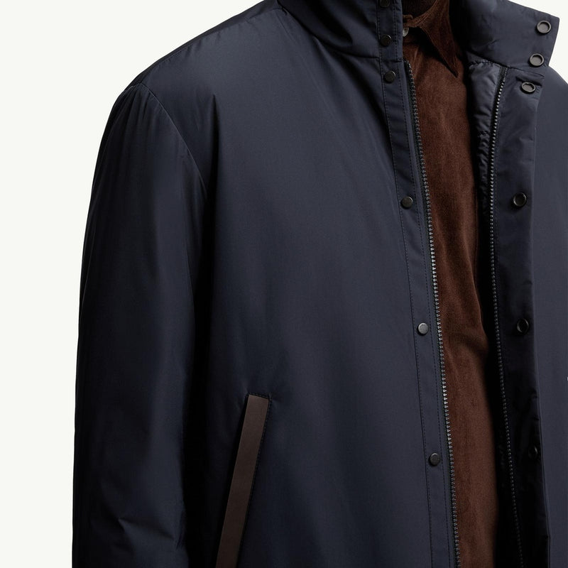 Lanques Leather-Trimmed Short Down Jacket