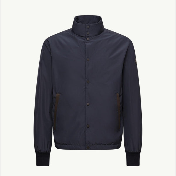 Lanques Leather-Trimmed Short Down Jacket