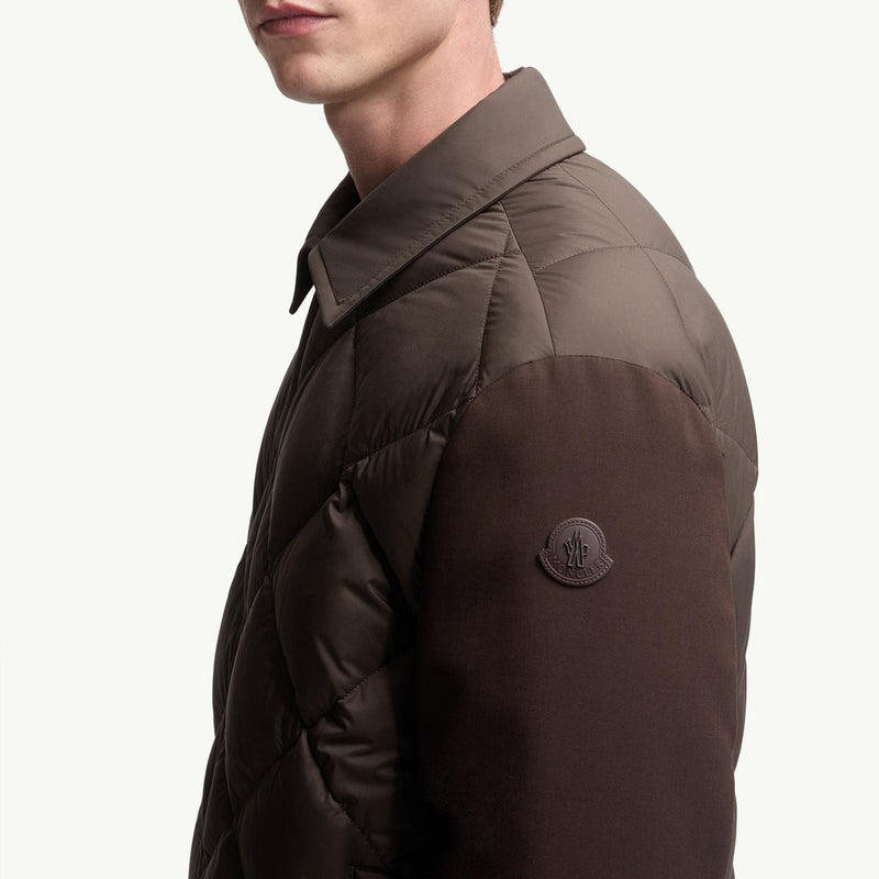 Aiguille Diamond-Quilted Down Shirt Jacket