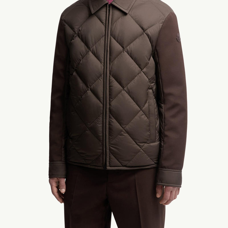 Aiguille Diamond-Quilted Down Shirt Jacket