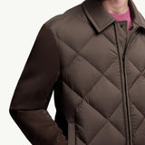 Aiguille Diamond-Quilted Down Shirt Jacket