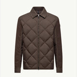 Aiguille Diamond-Quilted Down Shirt Jacket