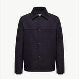 Emilion Wool Blend Hooded Short Down Jacket