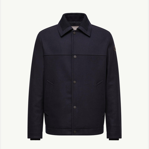 Emilion Wool Blend Hooded Short Down Jacket