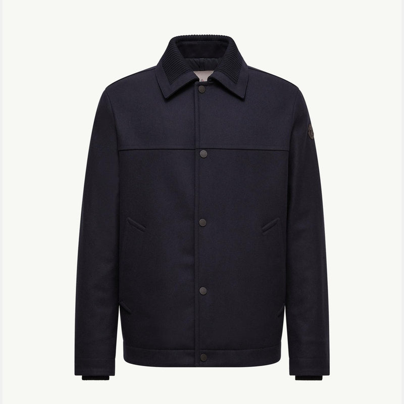 Emilion Wool Blend Hooded Short Down Jacket