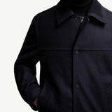 Emilion Wool Blend Hooded Short Down Jacket