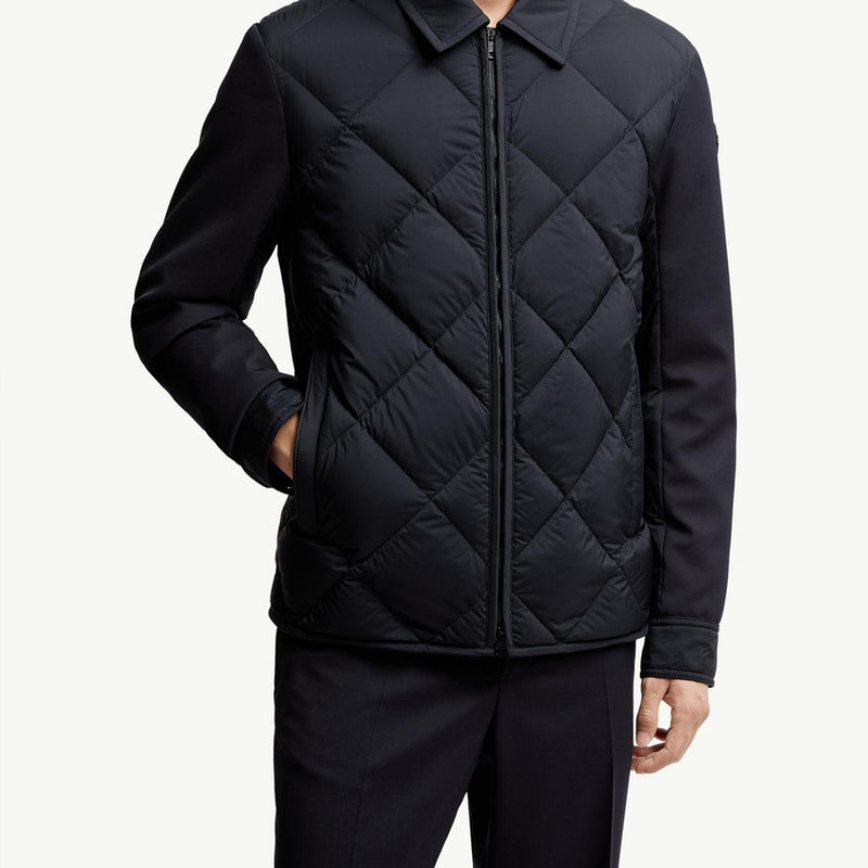 Aiguille Diamond-Quilted Down Shirt Jacket