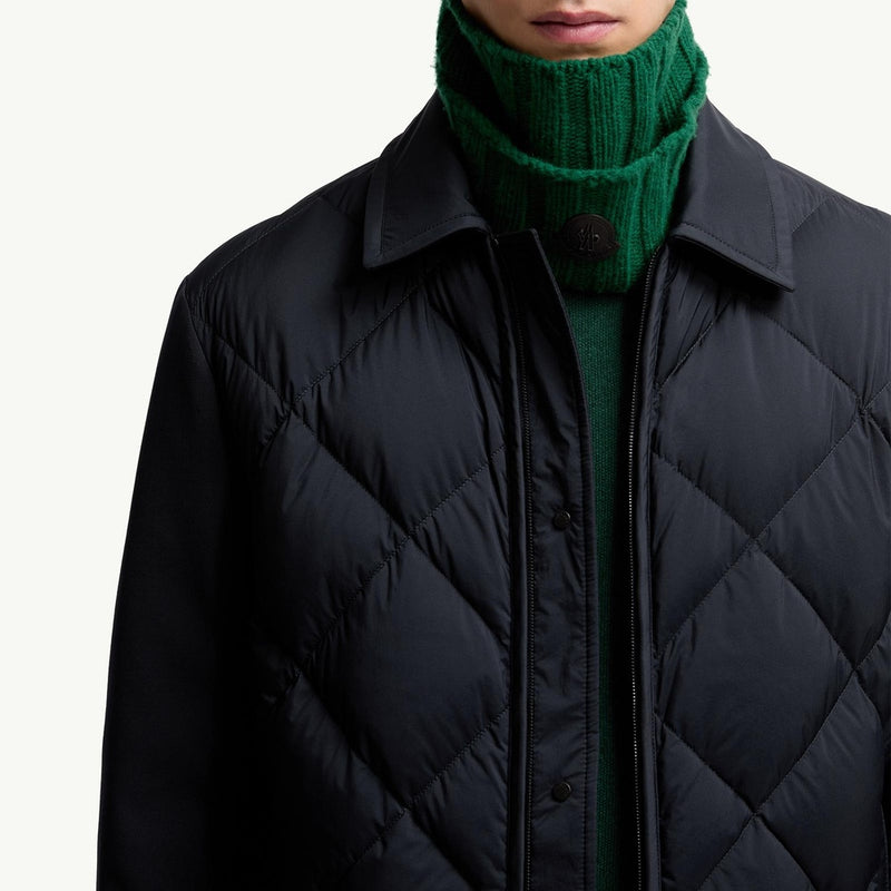 Aiguille Diamond-Quilted Down Shirt Jacket