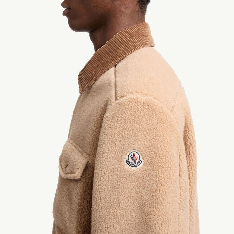 Teddy Corduroy-Trimmed Shirt Jacket