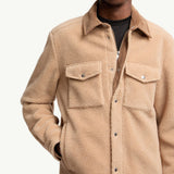 Teddy Corduroy-Trimmed Shirt Jacket