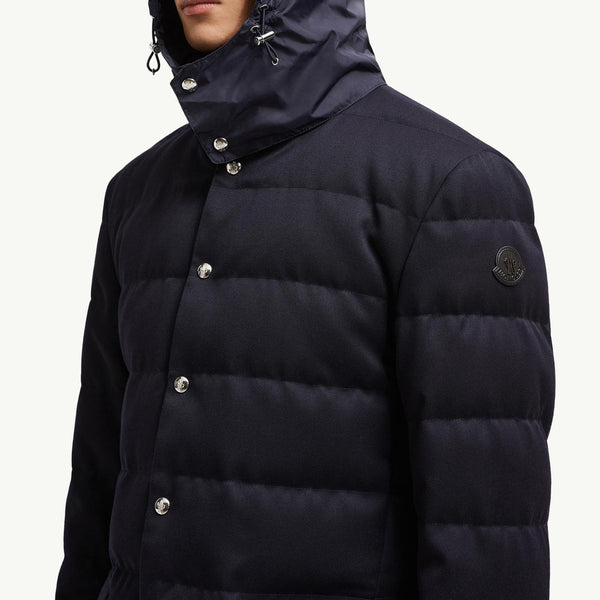 Bess Hooded Wool Short Down Jacket