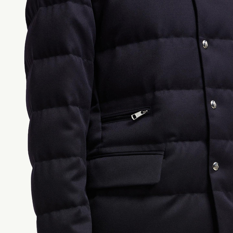 Bess Hooded Wool Short Down Jacket