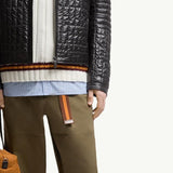Lasne Vertical-Quilted Padded Biker Jacket