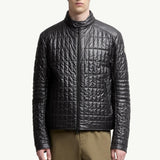 Lasne Vertical-Quilted Padded Biker Jacket