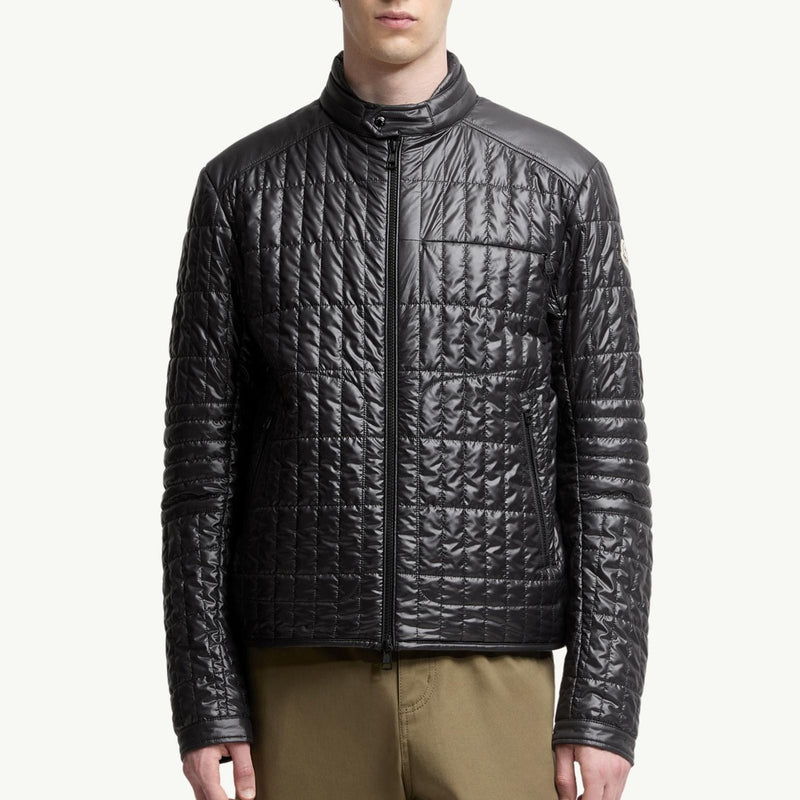 Lasne Vertical-Quilted Padded Biker Jacket