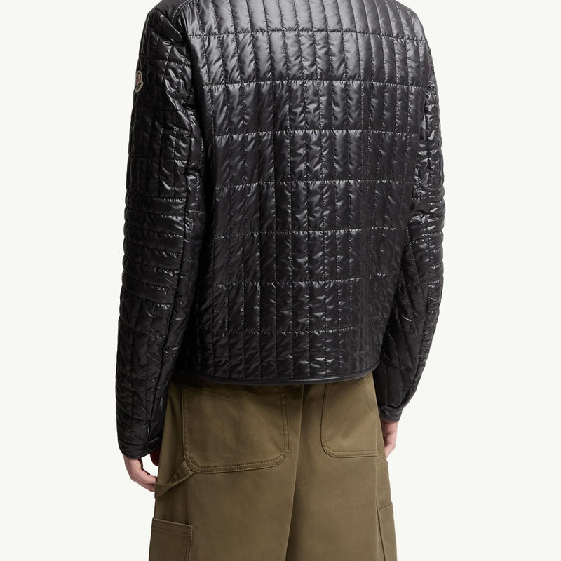 Lasne Vertical-Quilted Padded Biker Jacket