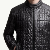 Lasne Vertical-Quilted Padded Biker Jacket