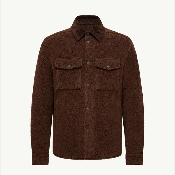 Teddy Corduroy-Trimmed Shirt Jacket