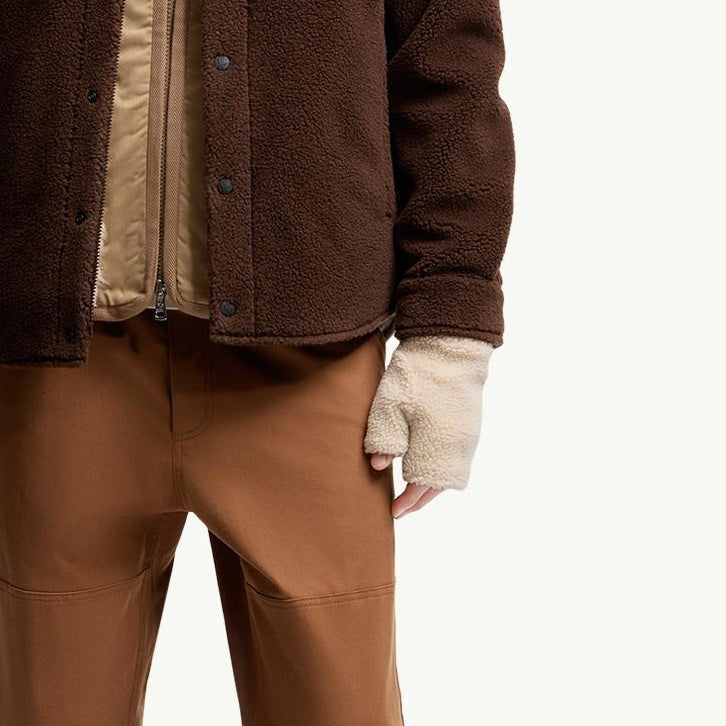 Teddy Corduroy-Trimmed Shirt Jacket